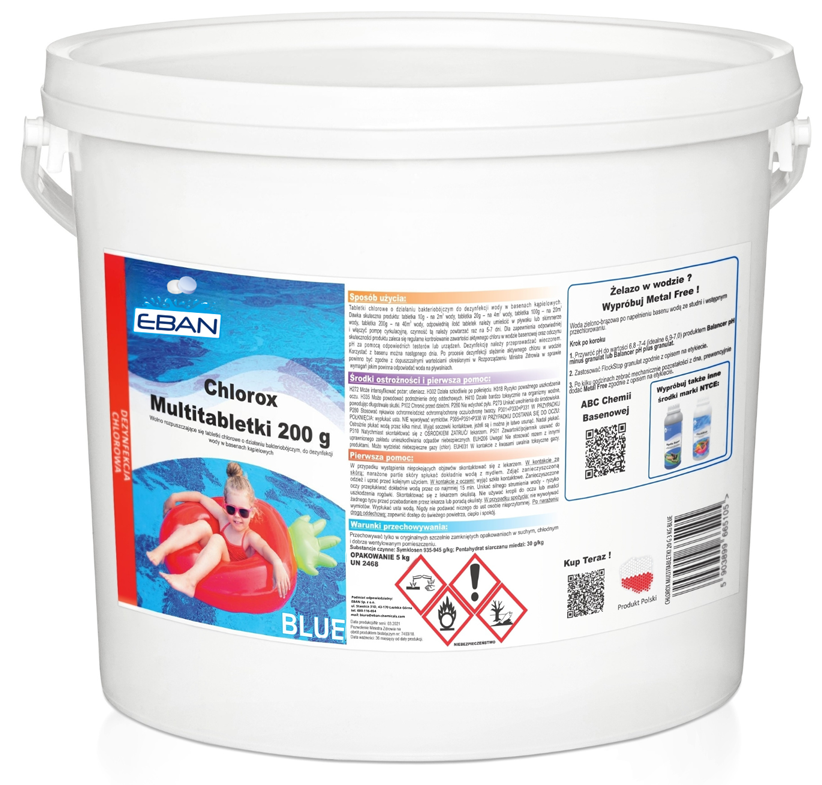 Chlorox Multitabs 200g – Chlortabletten für den Pool – 5 kg
