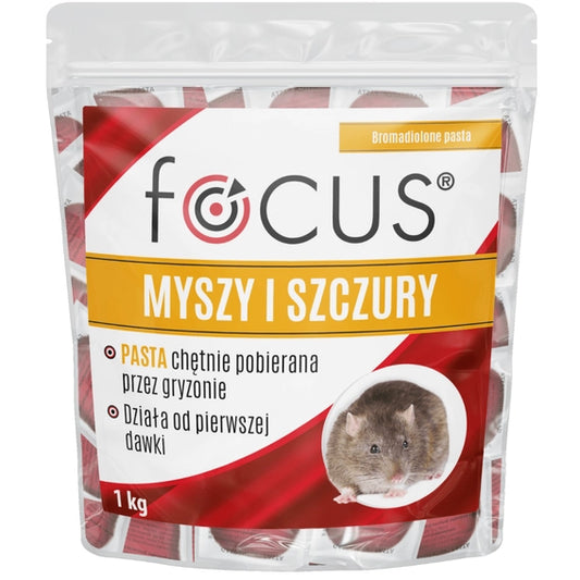 Focus Pasta – Köderpaste gegen Ratten, Mäuse und andere Nagetiere | 1kg
